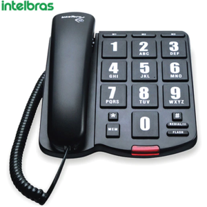 Telefone com Fio Intelbras – TOK Fácil – Preto