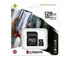 Cartão De Memória Kingston Select Plus SD 128gb Canvas