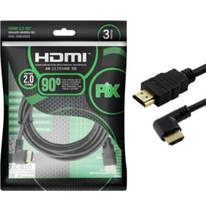Cabo HDMI 2.0 PIX Gold 90º 3 M 018-3323