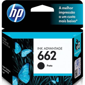 Cartucho de Tinta HP 662 Preto