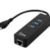 HUB 3P. USB 3.0 LOTUS LT-1169 3USB 3.0/RJ45 PRETO
