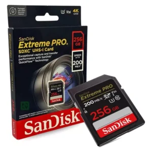 Cartão De Memória SD Sandisk Extreme Pro 256gb 200mb/s 4k