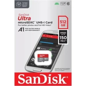 Cartão Micro SD Sandisk Ultra, 512GB, Classe 10