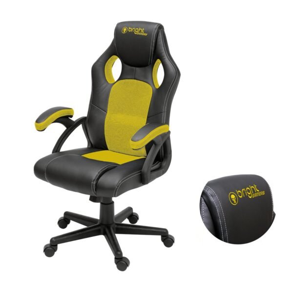 Cadeira Gamer Bright 605 Amarela - Image 4