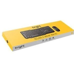 Kit Teclado/Mouse Bright USB S/ Fio 2.4Ghz – 0055