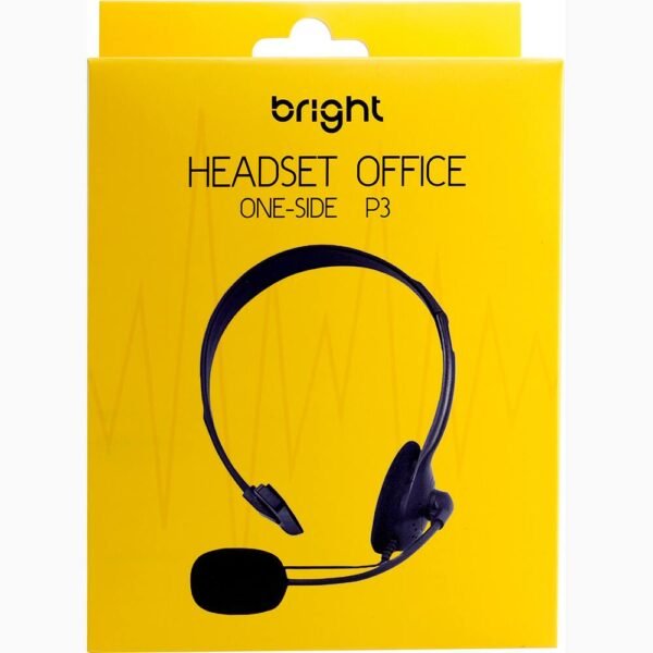 Headset Office One-Side P3 Preto Bright - cod. 0017