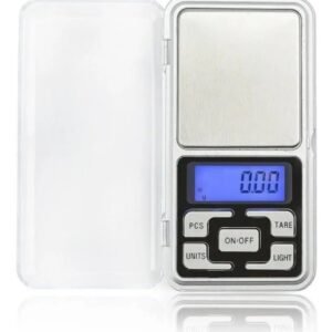 Mini Balança Digital De Bolso E Alta Precisão 0,01g Até 500g Cor Prateado