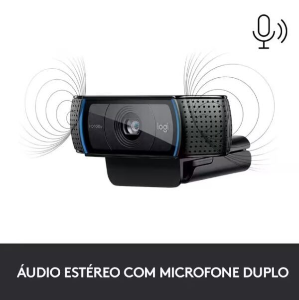 Webcam Full HD Logitech C920e c/ Proteção de Privacidade e Microfone Duplo - Imagem 3
