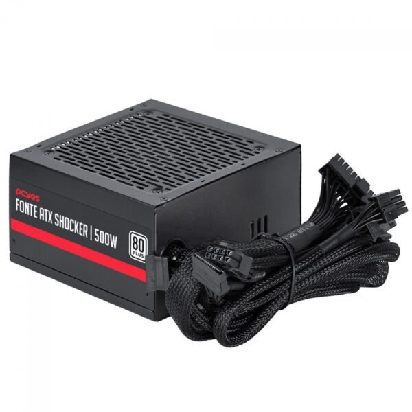 Fonte PCYES Shocker 500W Full Modular 80 Plus White - FM500WBV
