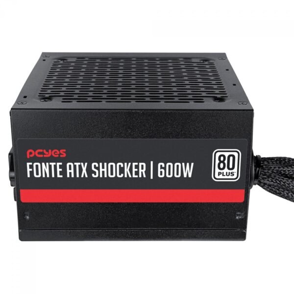Fonte PCYes ATX Shocker 600W 80 Plus White PFC Ativo - PF600SHW - Imagem 3