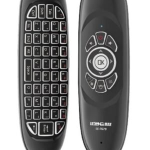 Controle Universal Lelong Max LE-7679 p/ TV e PC 2.4g Bluetooth e modo Cursor