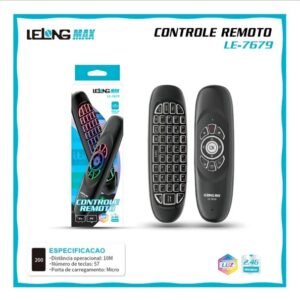 Controle Universal Lelong Max LE-7679 p/ TV e PC 2.4g Bluetooth e modo Cursor