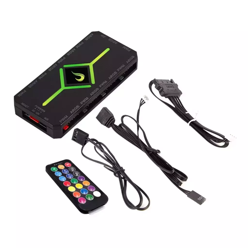 Controladora Gamer Para Cooler Rise Mode PWM e ARGB Hub - RM-COPW-ARGB - Imagem 3