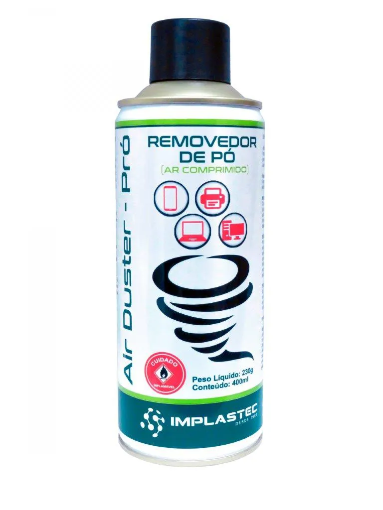 Air Duster Pro 400ml 230g Removedor De Pó - Implastec