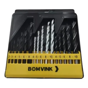 Kit Brocas Aço Resistente 16 Peças p/ Concreto Madeira e Metal – BOMVINK