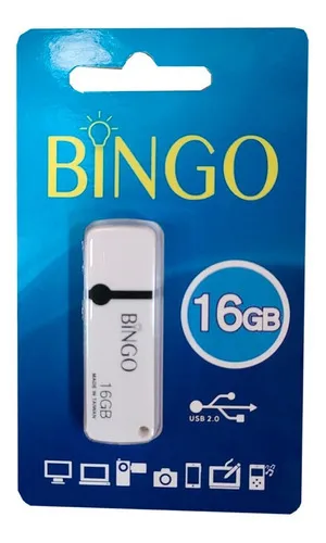 Pendrive 16gb 2.0 Usb Ferro High Speed Bingo Cor Branco