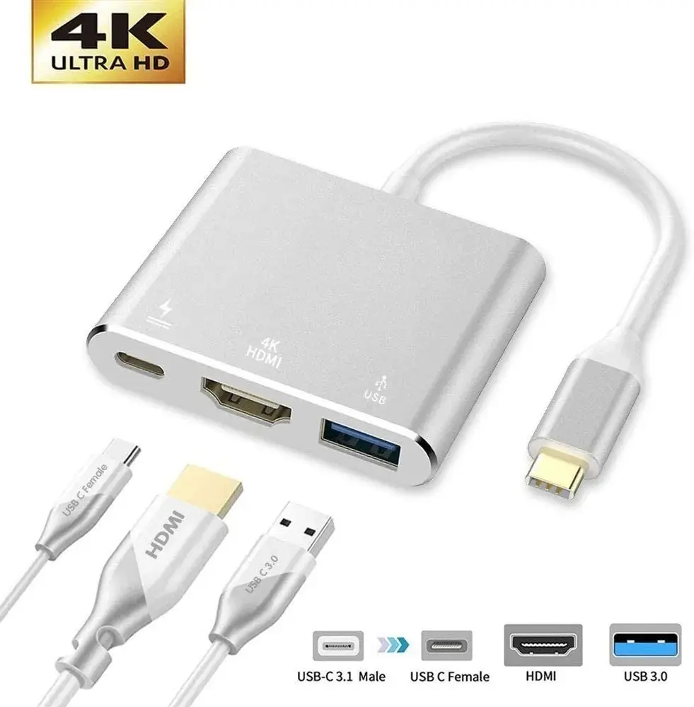 Adaptador 3 em 1 Tipo C IT-Blue LE-41119