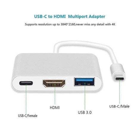 Adaptador 3 em 1 Tipo C IT-Blue LE-41119 - Imagem 2