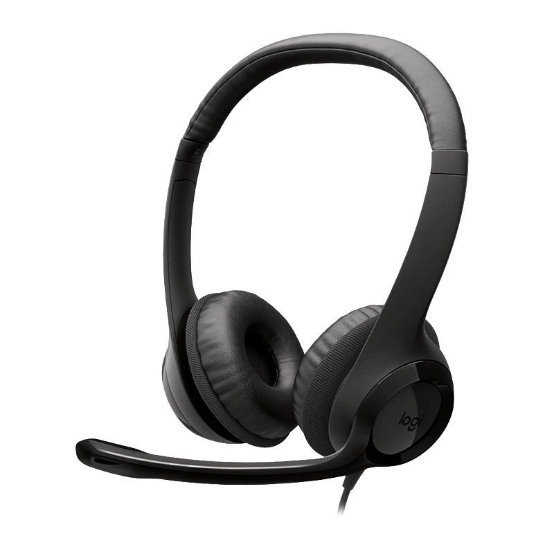 Headset c/ fio USB Logitech H390 Preto