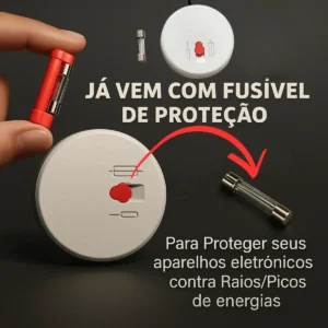 Adaptador de Tomada 6 Entradas 10A/20A (Com Fusível) Resistente
