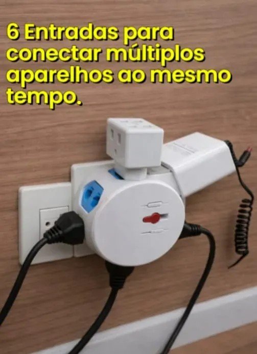 Adaptador de Tomada 6 Entradas 10A/20A (Com Fusível) Resistente - Imagem 3