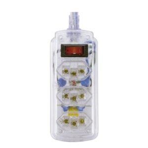 Filtro de Linha 3 Tomadas 20A Com DPS PLUS 1,5 Metros Transparente – Forceline