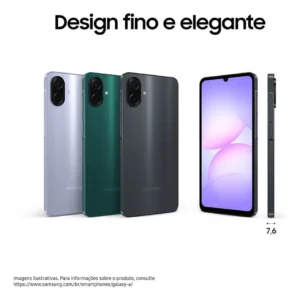 Smartphone Samsung Galaxy A07 256GB Tela 6,7″ 8GB RAM Câm. Dupla + Selfie 8MP – Verde