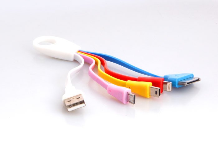 Cabo USB 4x1 (Iphone 4 e 5 / Micro USB / Mini USB) cód. Y11460B